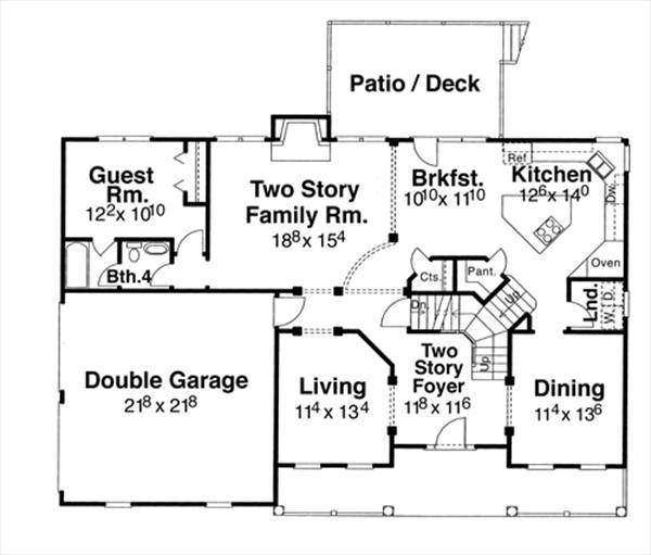 First Floor image of Azalea-B House Plan